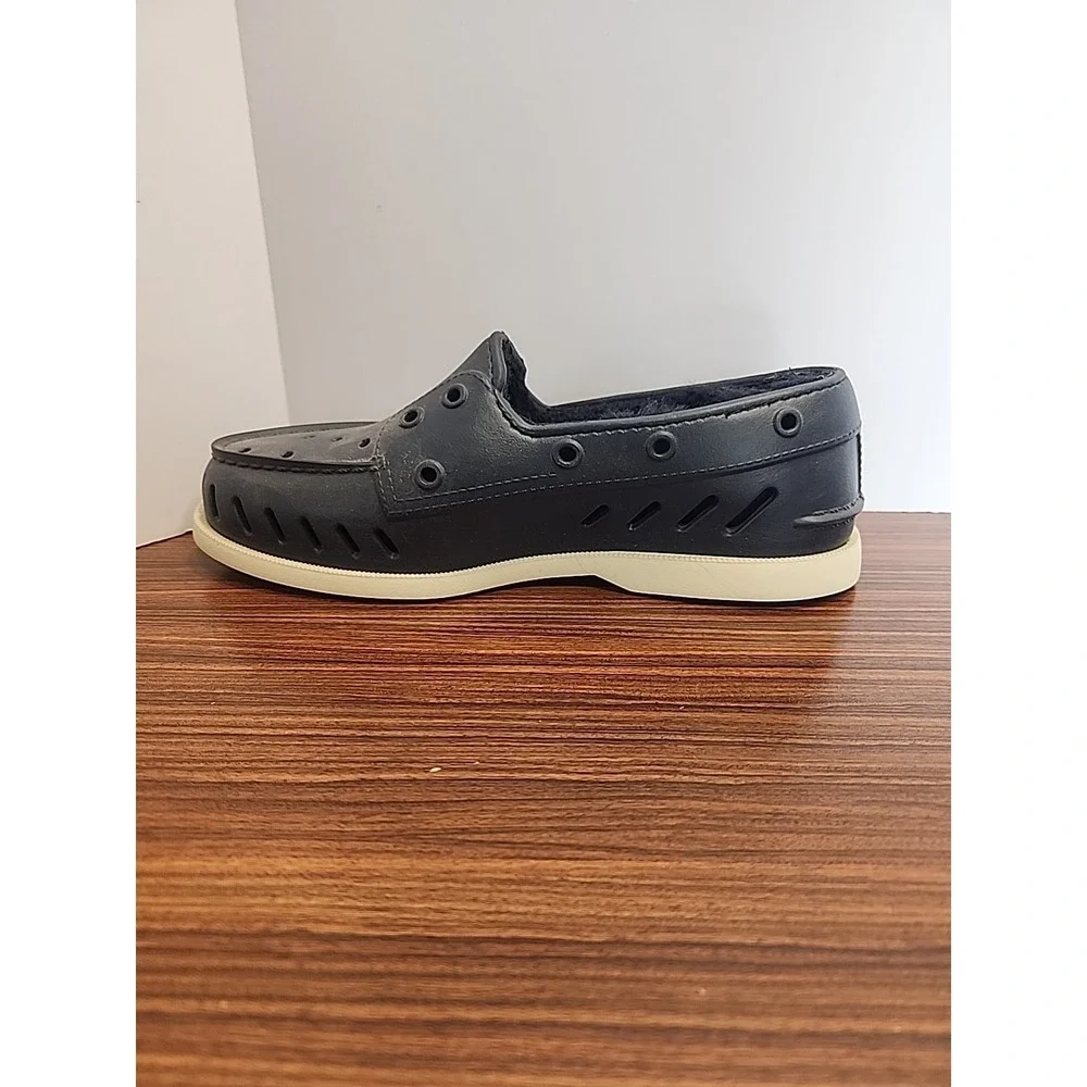 Sperry Fur Lined Cozy Float Boat Womens 7 Navy Blue Casual Shoes STS87088